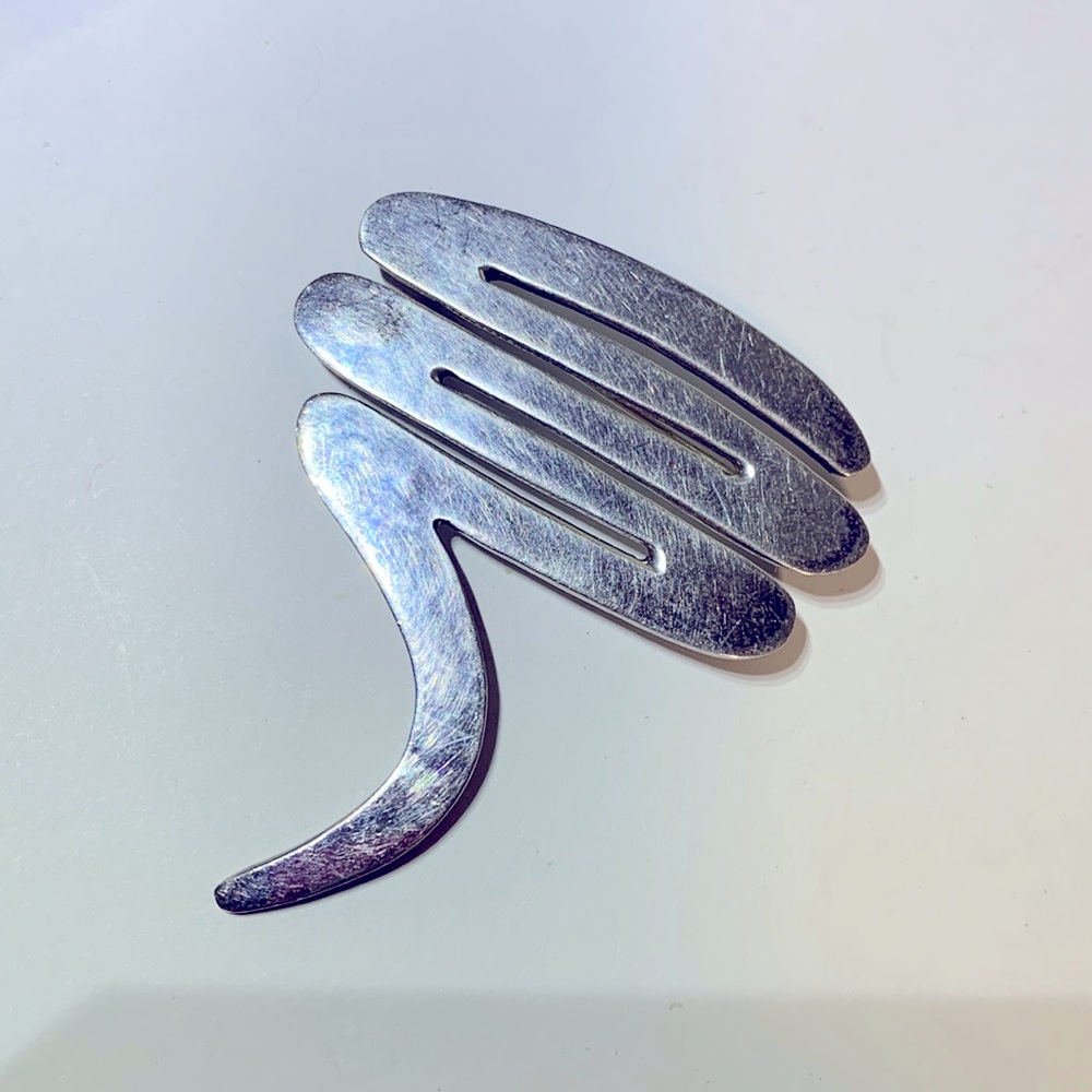 💝Vintage Modernist TAXCO Zigzag Brooch Pin Silver 925